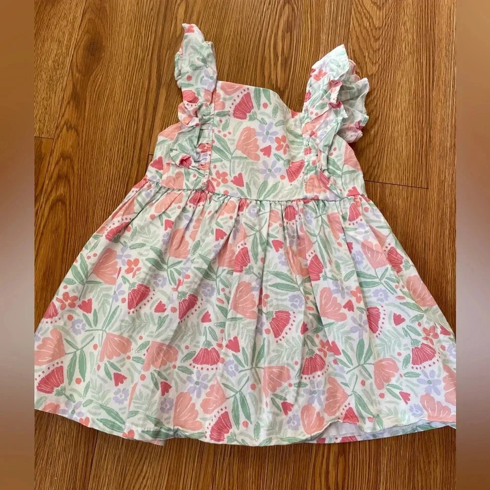 floral print ruffle babygirl dress - Picture 3 of 8